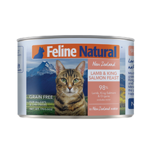 Load image into Gallery viewer, FELINE NATURAL Lamb &amp; King Salmon Feast Can for CATS
