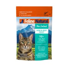 Load image into Gallery viewer, FELINE NATURAL Beef &amp; Hoki Pouch for Cats
