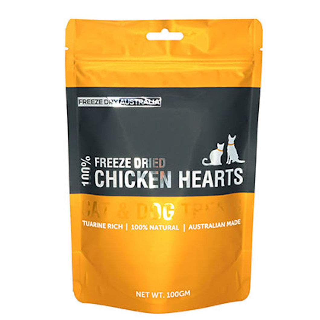 FREEZE DRY AUSTRALIA FDA Freeze-dried Chicken Hearts 100g【2025】