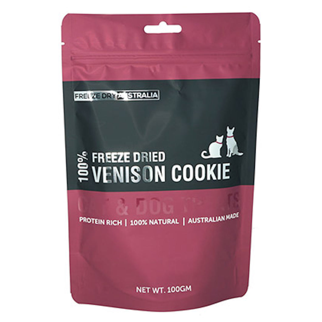 FREEZE DRY AUSTRALIA FDA Freeze-dried Venison Cookie 100g  23/12/2023