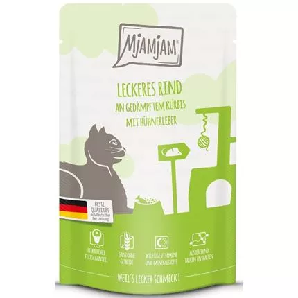 MJAMJAM Cat Wet Food Pouch - Delicious Beef on Pumpkin