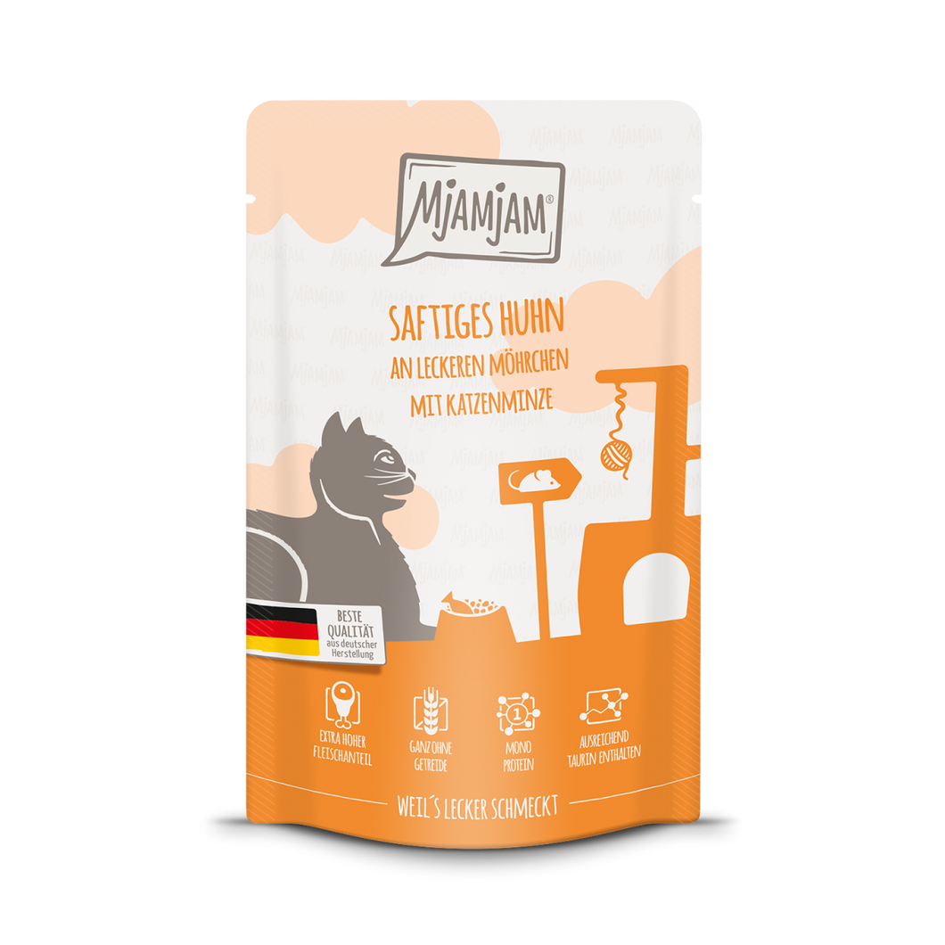 MJAMJAM Cat Wet Food Pouch - Juicy Chicken on Carrots