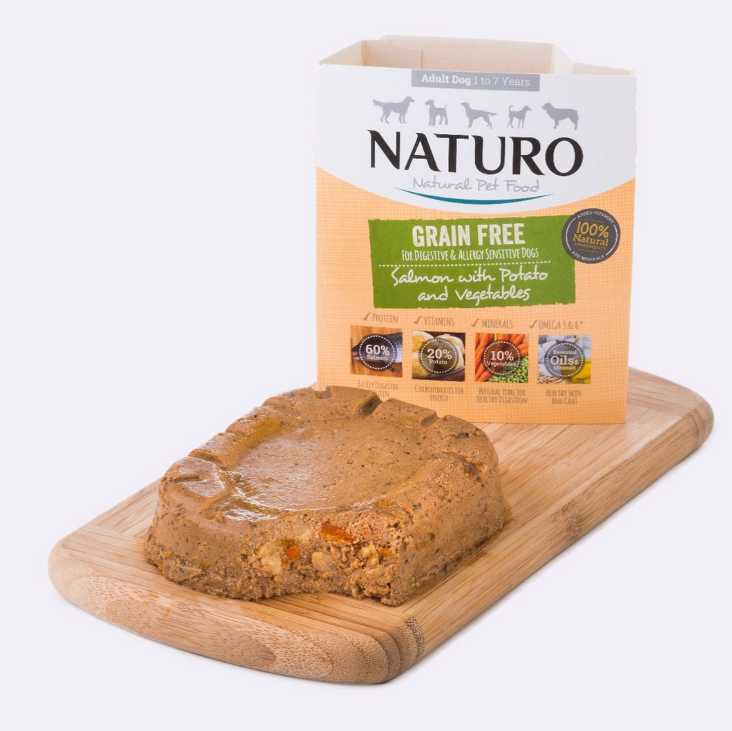 NATURO Adult Dog Tray Mini - Salmon with Rice & Vegetables 150g