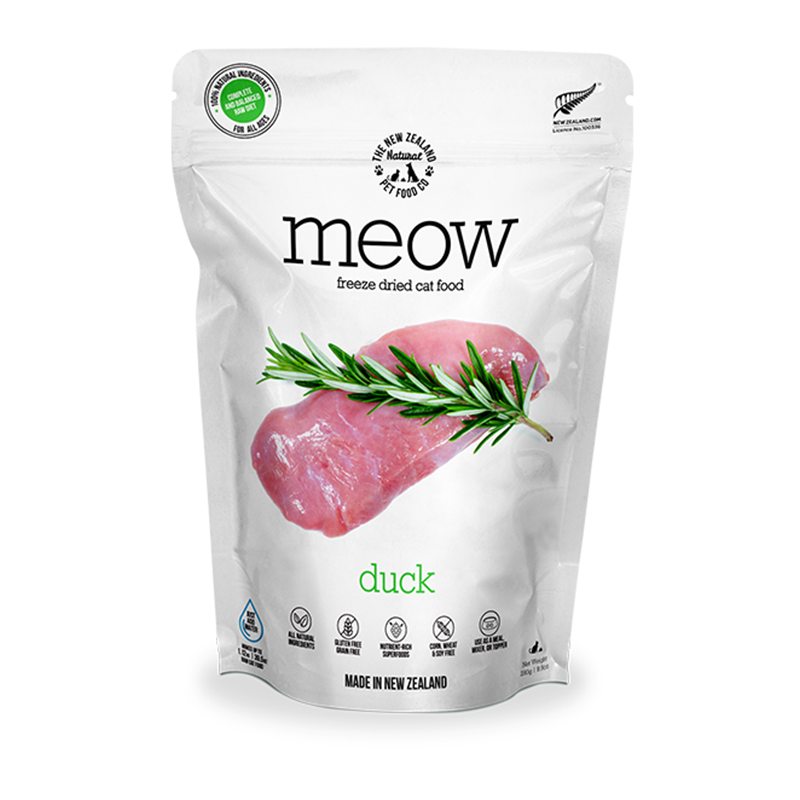 NZ NATURAL PET FOOD CO. MEOW Freeze-dried Cat Food - Duck