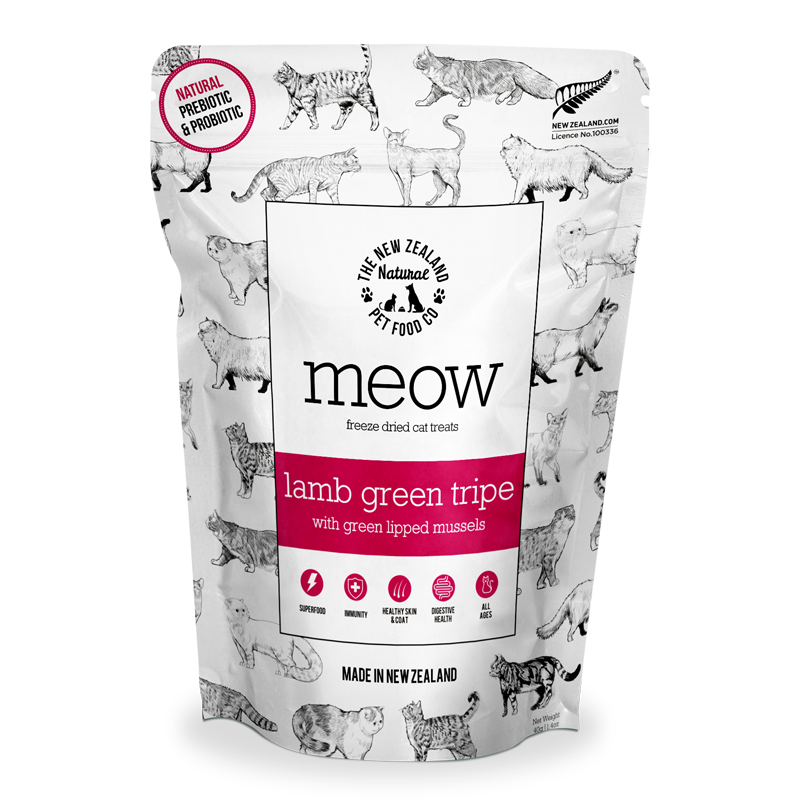 NZ NATURAL PET FOOD CO. MEOW Freeze-dried Cat Treats - Lamb Green Tripe