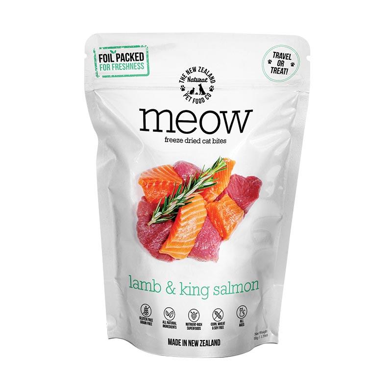 NZ NATURAL PET FOOD CO. MEOW Freeze-dried Cat Treats - Lamb & King Salmon
