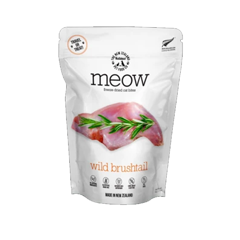 NZ NATURAL PET FOOD CO. MEOW Freeze-dried Cat Treats - Wild Brushtail 50g