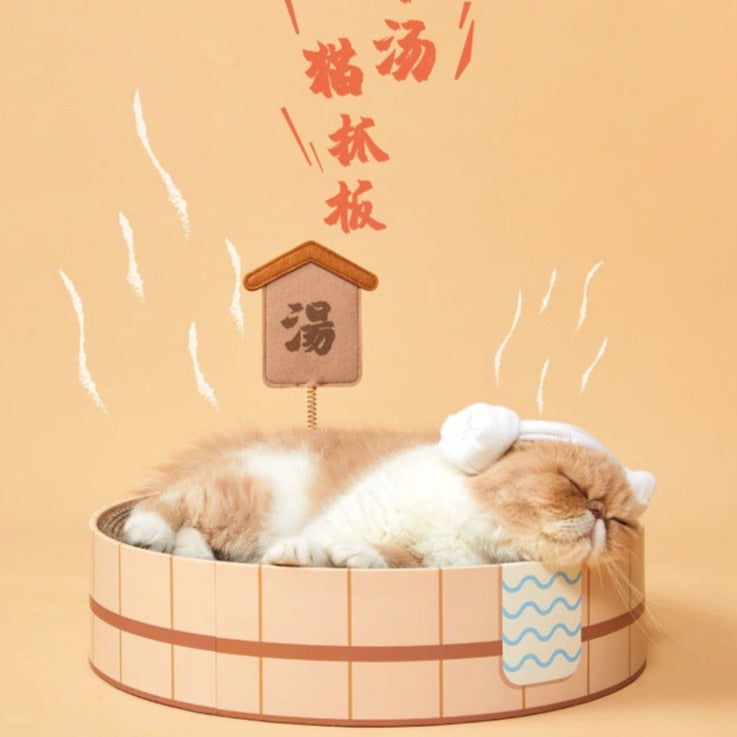 PURLAB Hot Spring Cat Scratching Board Sleep Bed
