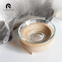 Load image into Gallery viewer, PURROOM Savoheim Premium Birch Glass Pet Bowl
