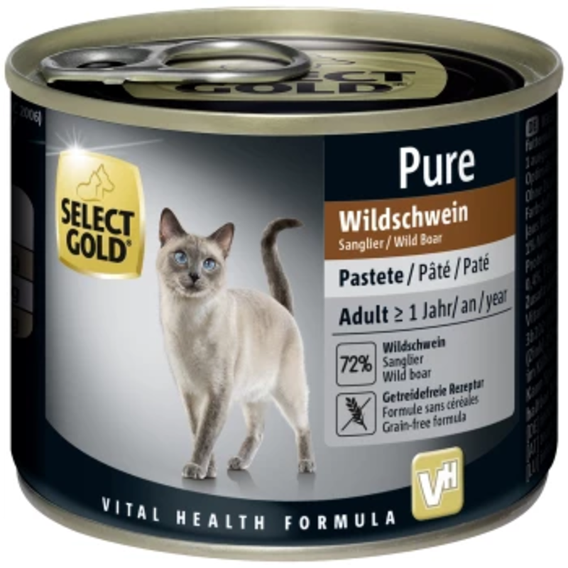 SELECT GOLD Pure Adult Cat Wet Food  - Pure Wild Boar