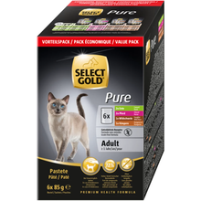 Load image into Gallery viewer, SELECT GOLD Pure Adult Premium Cat Wet Pouch - Multipack (Kangaroo/Horse/Duck/Wild Boar)2024.02
