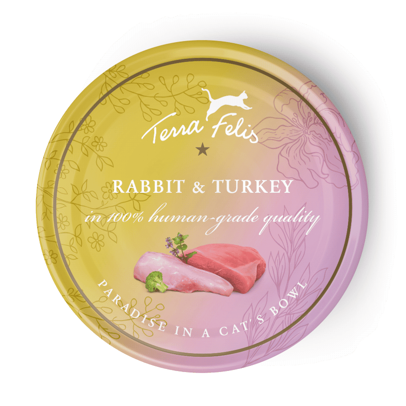 TERRA FELIS Cat Finest Wet Food Multi Protein - Rabbit & Turkey 80g
