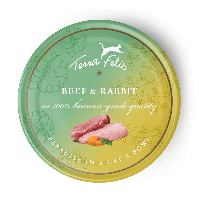 TERRA FELIS Cat Finest Wet Food Multi Protein - Beef & Rabbit 80g
