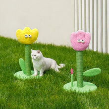 Load image into Gallery viewer, ZEZE Bright Tulip Cat Scratching Post Scratcher Tree
