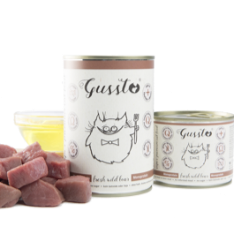 GUSSTO Cat Wet Food 200g - Fresh Wild Boar🔥